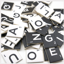 Load image into Gallery viewer, Dovecraft - Scrabble Letter Tiles - 2cm x 150 - BLACK &amp; WHITE
