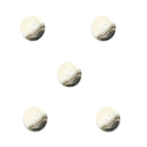 Trucraft - 15mm Aran Ring Edge - Two Hole Buttons - White - Pack of 5