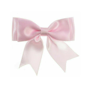 Trucraft - 10.5cm Wide Satin Ribbon Double Craft Bows - BABY PINK - Pack of 5