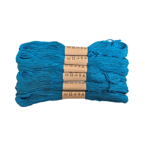 Trucraft - Embroidery Cross Stitch Thread - Colour Safe - 6 Skein Pack - Cyan