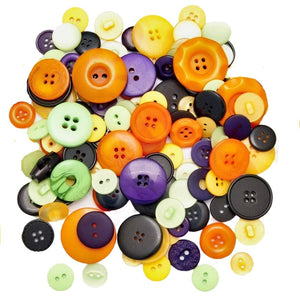 Trucraft - Craft Buttons - Halloween Mix - Assorted Sizes - 95g Pack