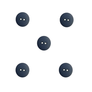 Trucraft - 15mm Matte - Two Hole Buttons - Navy - Pack of 5