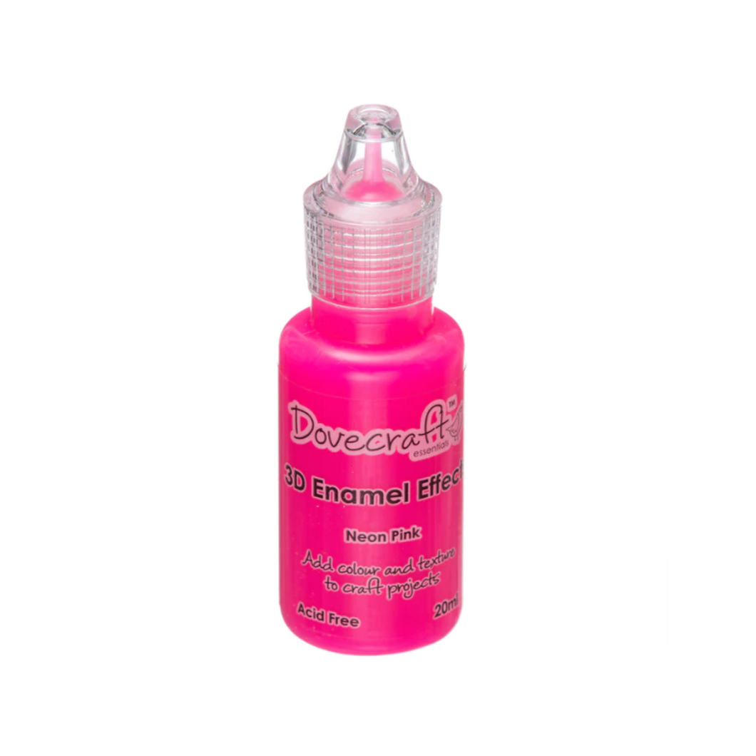 Dovecraft - Enamel Effects Paint - Easy Application - 20ml - Neon Pink