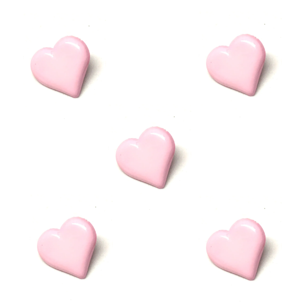 trucraft pink heart buttons