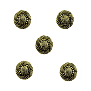 Trucraft - 18mm Antique Gold Turks Head Shank Buttons - Pack of 5