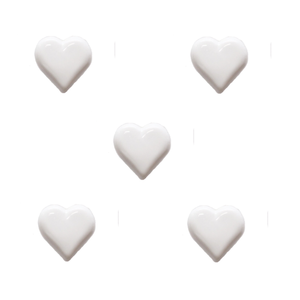 trucraft white heart shank buttons