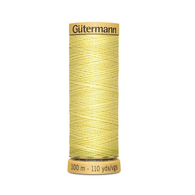 www.thecraftshop.net Gutermann 100% Natural Cotton Sewing Thread - 100m - Col. 349 Lemon