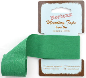 www.thecraftshop.net Nortexx - Iron on Mending Tape - GREEN - 35mm Wide x 1m