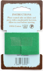 www.thecraftshop.net Nortexx - Iron on Mending Tape - GREEN - 35mm Wide x 1m