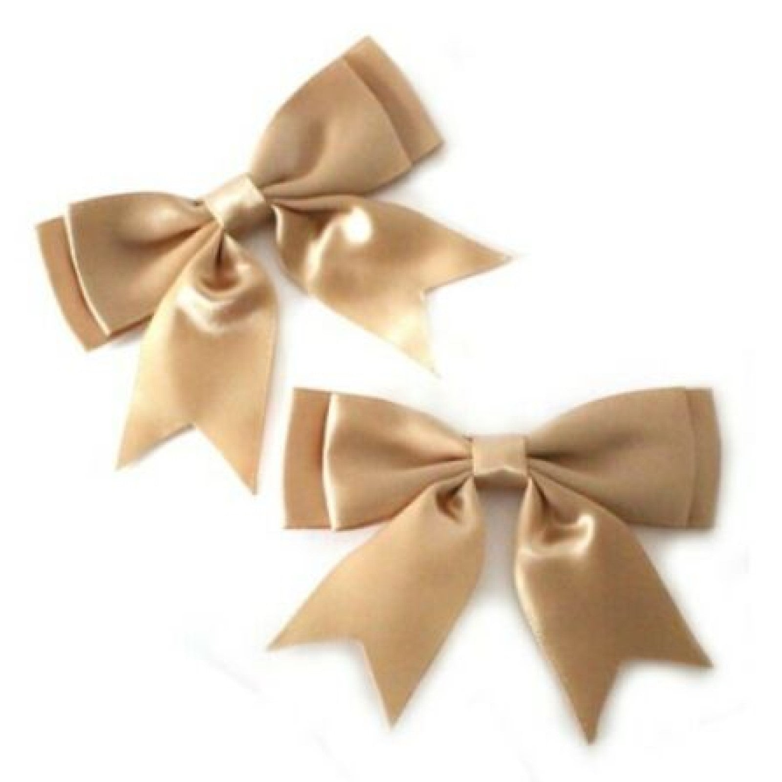 Orange Satin Ribbon Ready Made Double Craft Bows 8.5cm Wide